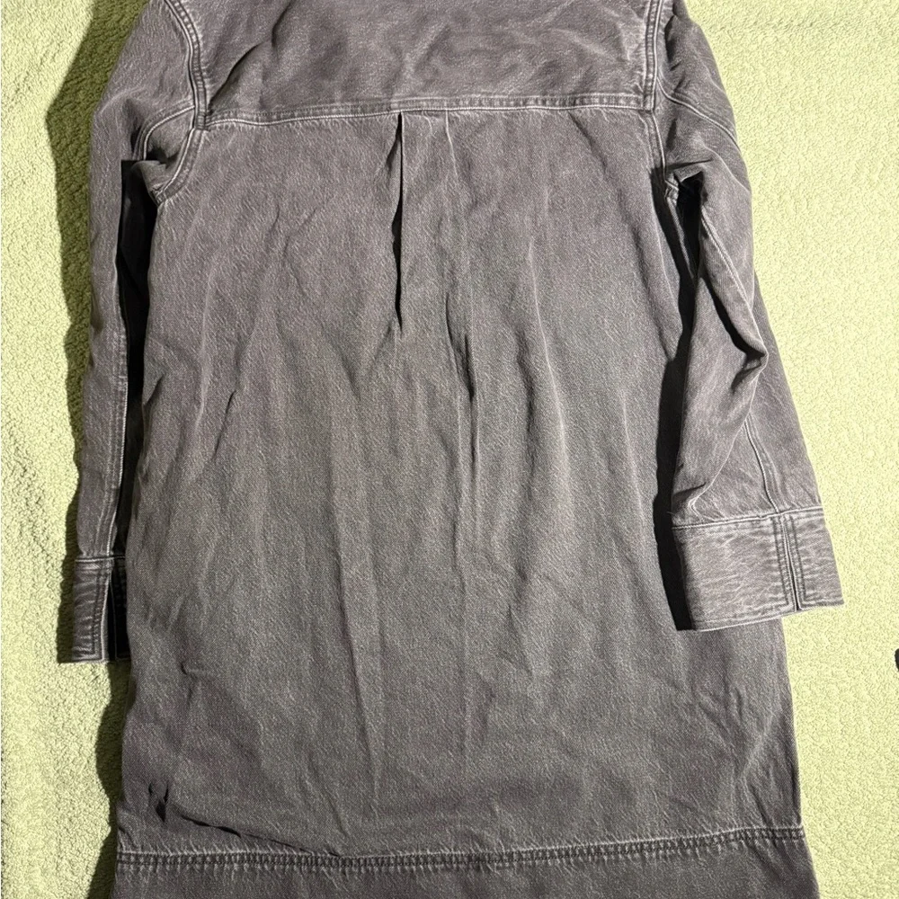 Madewell NWT Popover Mini Dress: Airy Denim Edition Faded Black Medium - Picture 7 of 7